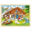 Einlegepuzzle Auf Der Alm Holz 48 Teile (goki 57381) -Tonies Geschaft 57381 einlegepuzzle leben alm