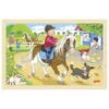 Einlegepuzzle Ponyhof Holz 24 Teile (goki) -Tonies Geschaft 57412 einlegepuzzle ponyhof