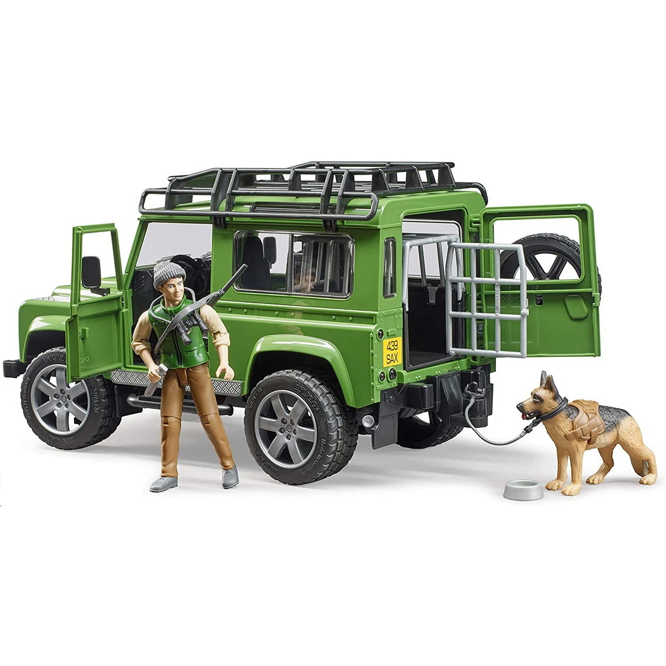 BRUDER 02587 - Land Rover Defender Mit Förster Und Hund 3 BRUDER 02587 - Land Rover Defender Mit Förster Und Hund