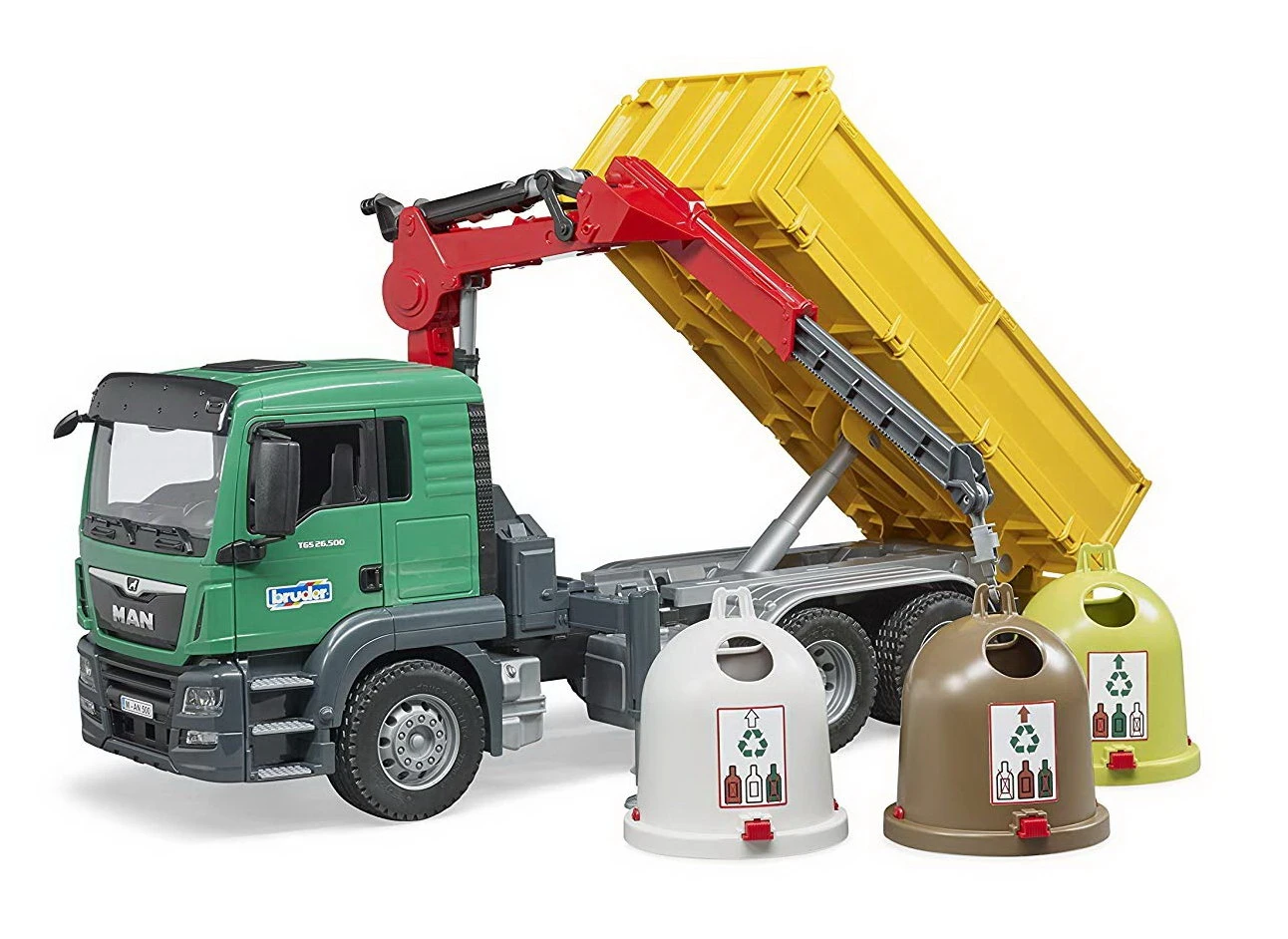 BRUDER 03753 - MAN TGS Kran LKW Mit Altglascontainer 5 BRUDER 03753 - MAN TGS Kran LKW Mit Altglascontainer - Image 3