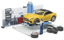 Bworld 62110 - PKW-Werkstatt Mit Figur (Bruder) -Tonies Geschaft bworld 62110 pkw werkstatt mit roadster bruder
